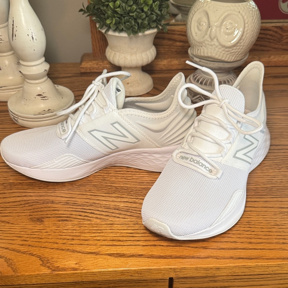 New Balance All-White Slip-On Fresh Foam Sneakers - Picture 5 of 5